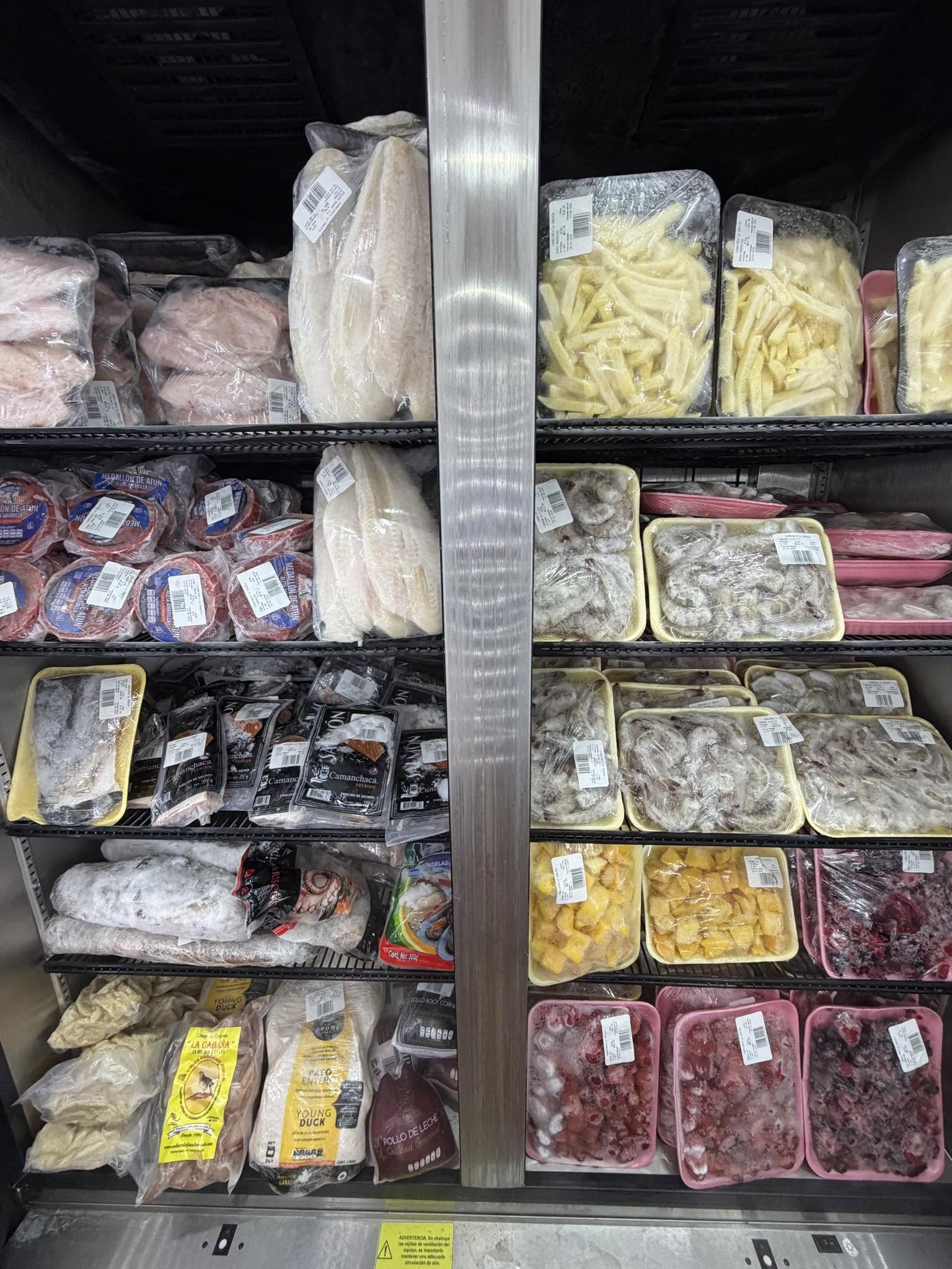 Productos congelados, mariscos y más